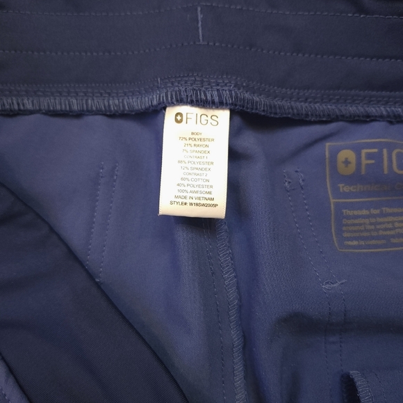 Figs Zamora Womens Scub Jogger Pants Size M / P Denim Blue PO 1660 - Picture 3 of 8
